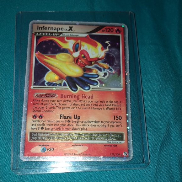 Infernope X Pokémon trading card #121 Rare Holo - Picture 7 of 9